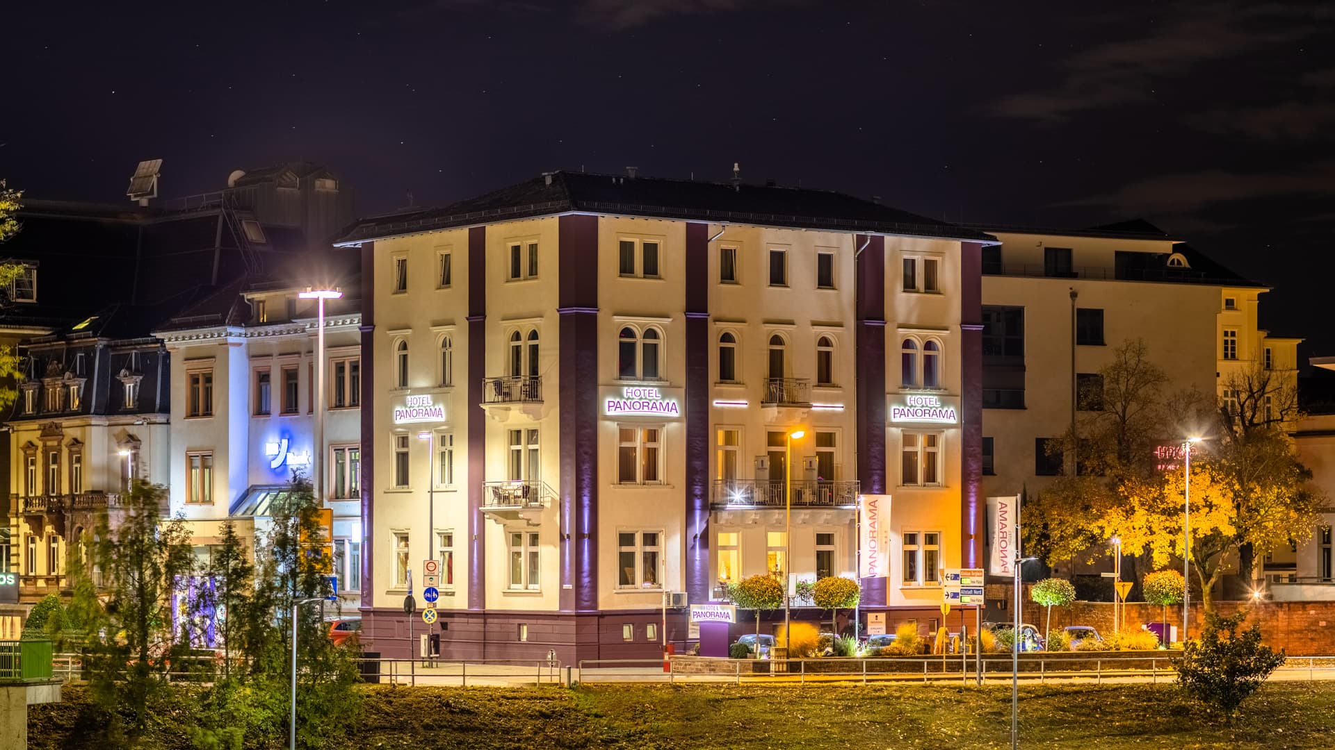 Hotel Panorama Heidelberg bei Nacht